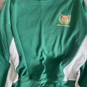 Crewneck Men's Sweater - Green and Gray